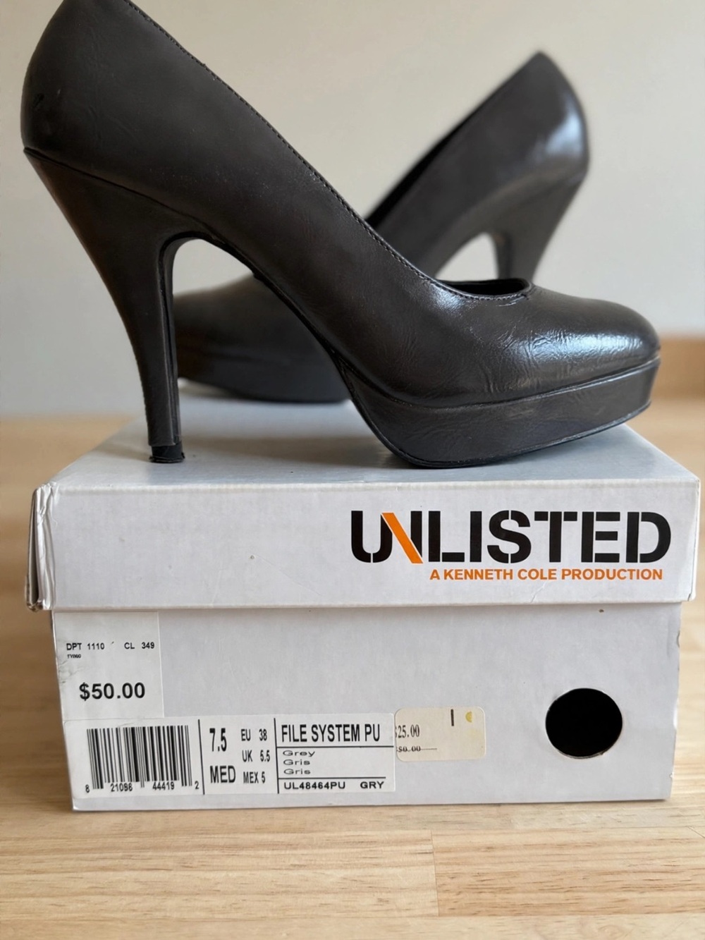 Unlisted Dark Gray Platform High Heels 7.5